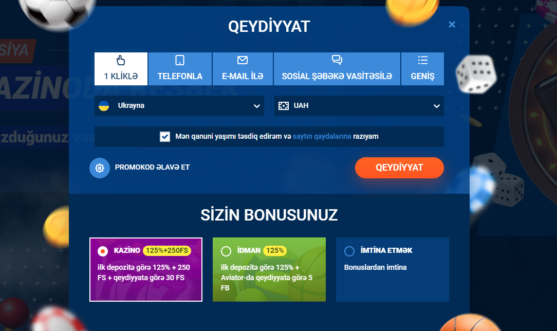 Mostbet qeydiyyatı